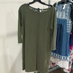 GAP Long Sleeve Olive Green Dress Fits Like medium